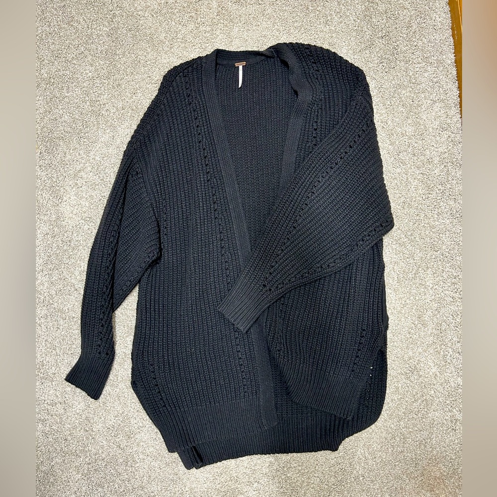 Free People Nightingale Open Cardigan Chunky Knit Sweater